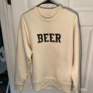 Banana Republic BEER white sweatshirt